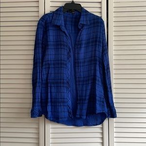 AQUA Plaid Button-Down
